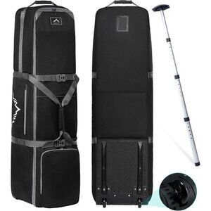 Golf Travel Bag with Adjustable Support Rod, 900D Heavy Duty Oxford Fabric Bag